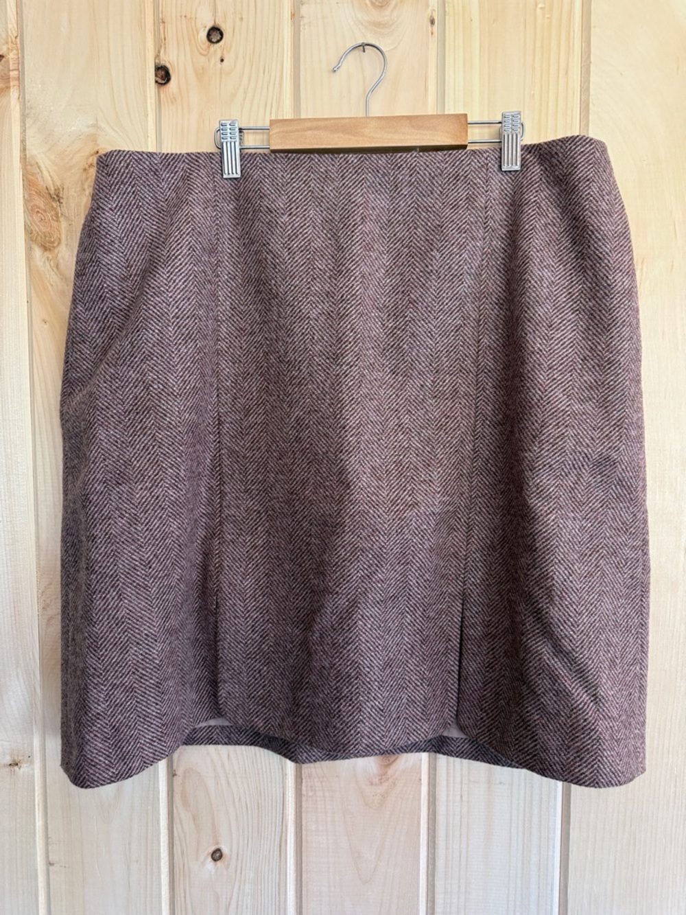 Boden British Tweed by Moon Herringbone Wool Skirt - 14 ✨LONG✨